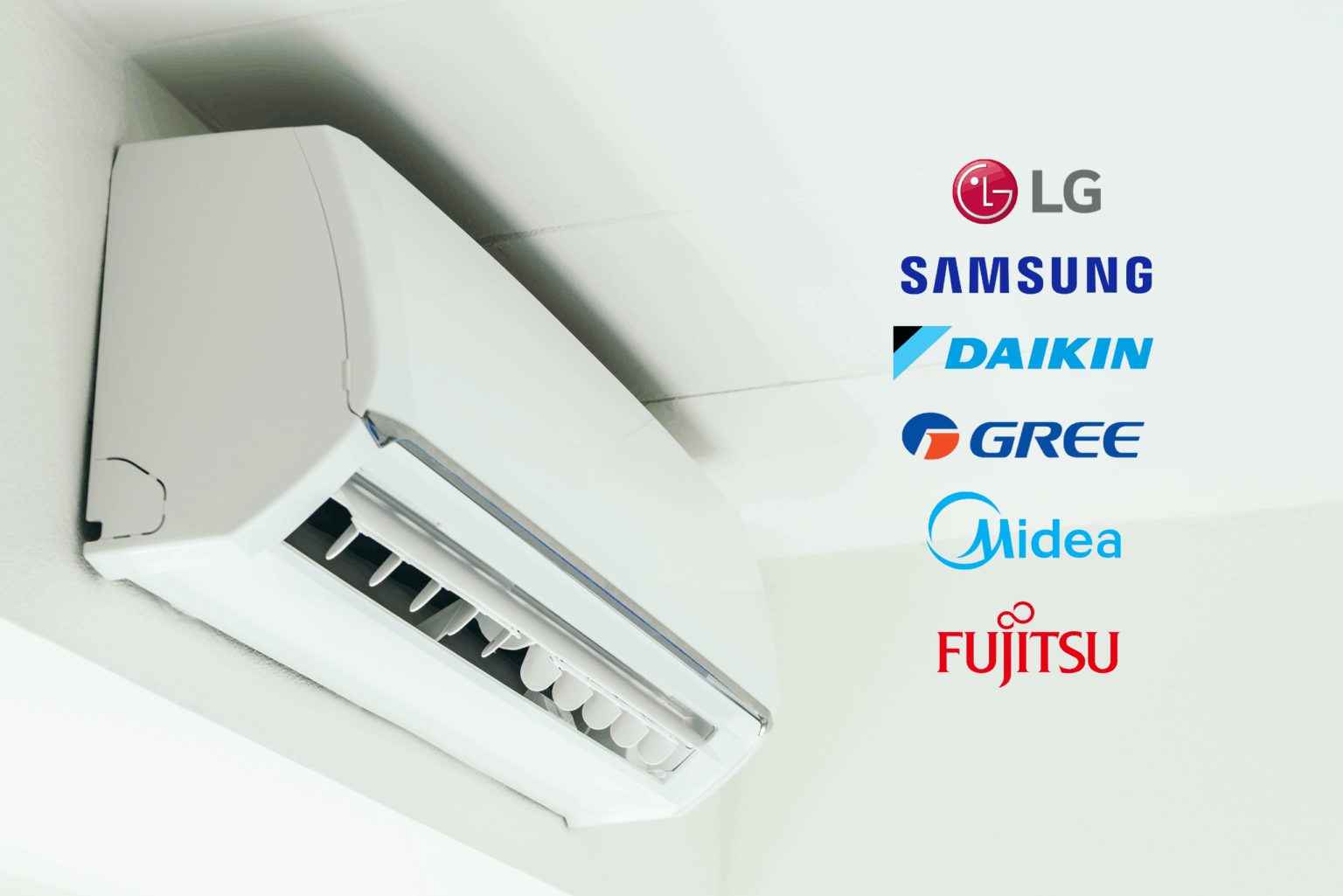 Ar condicionado com logo das melhores marcas