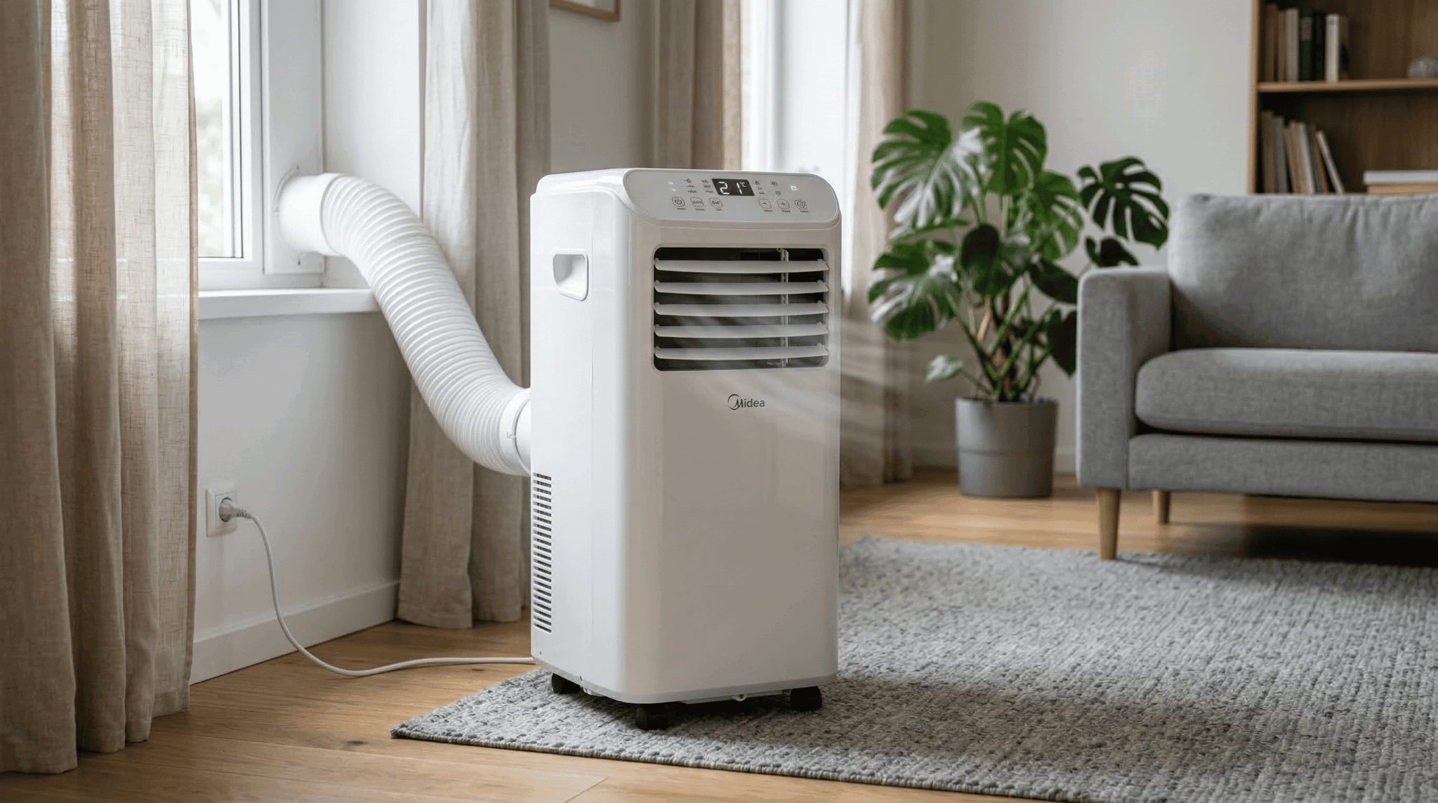 ar condicionado portátil funcionando